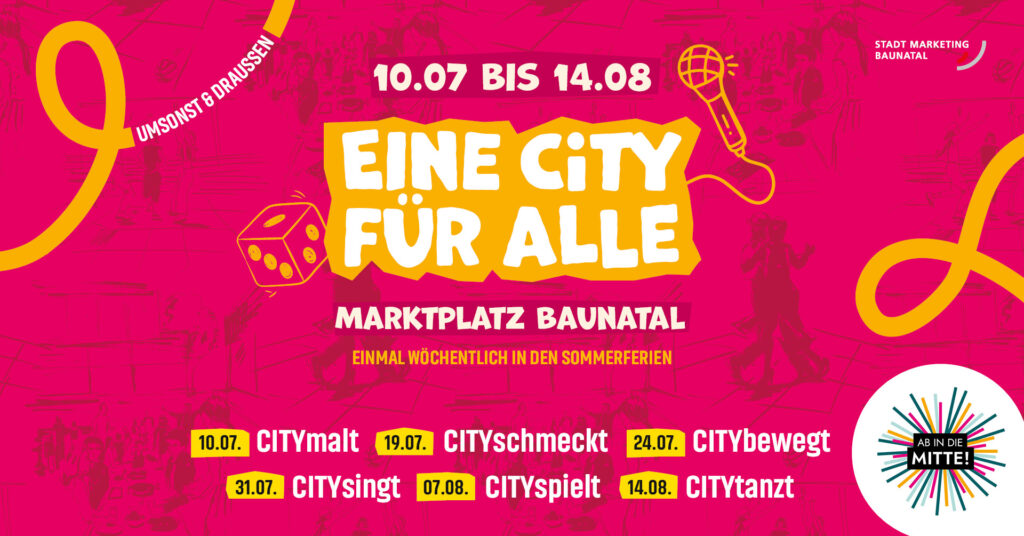 Eine City für Alle, Ab in die Mitte 2025, Stadtmarketing Baunatal