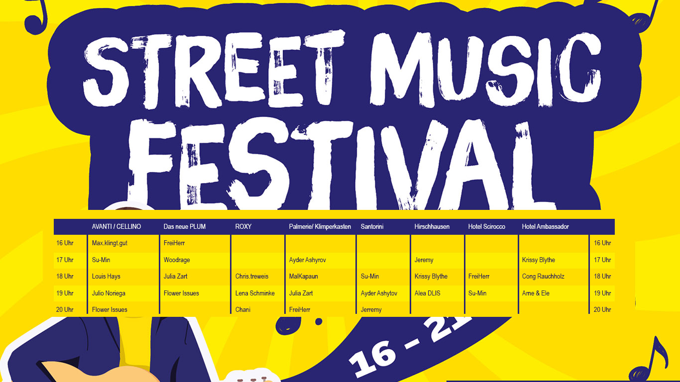 Street music Festival Baunatal, Stadtmarketing Baunatal, Programm Street music festival